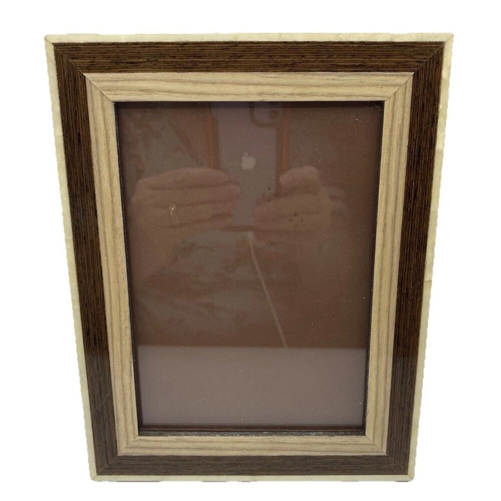 Natalini Wood Picture Frame Made Italy Italian Tan Brown Marquetry For 5" X 7"